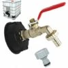 AOUGO Robinet De Réservoir 1000L S60X6 Connecteur De Robinet IBC Avec Raccord De Tuyau 1/2", Adaptateur De Réservoir De Vidange, Pour Robinet De Jardin, Pour Adaptateur De Réservoir (1 Pièce) -Recuperation de pluie Magasin 58573612 1