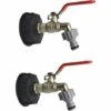 AOUGO Robinet De Réservoir 1000L S60X6 Connecteur De Robinet IBC Avec Connecteur De Tuyau 1/2", Adaptateur De Réservoir De Vidange, Pour Robinet De Jardin, Pour Adaptateur De Réservoir (2 Pièces) -Recuperation de pluie Magasin 58573623 1