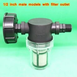 FR-LIFE Robinet Raccord Cuve 1000 L,BR-Vie Articulation De Tuyau De Jardin Pour Collecteurs D'eau De Pluie Avec Fonction De Filtre,S60x6 Adaptateur De Réservoir D'eau IBC (1/2'' Fil Extérieur) -Recuperation de pluie Magasin 59637633 5