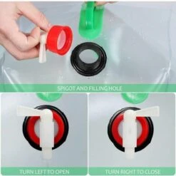 TRIOMPHE Réservoir D'eau Pliable Sac Conteneur Portable Transparent Durable Grande Capacité Pour Camping Pique-Nique 20L，T-Audace -Recuperation de pluie Magasin 59761029 3