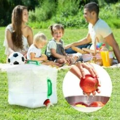 TRIOMPHE Réservoir D'eau Pliable Sac Conteneur Portable Transparent Durable Grande Capacité Pour Camping Pique-Nique 20L，T-Audace -Recuperation de pluie Magasin 59761029 5