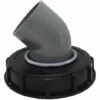 FLYME Couvercle En Plastique De Tonne De Tonne 163mm 45 Degrés Eau De Pluie Couvercle De Couvercle De Couvercle De Couvercle De Couvercle De Couvercle De Chapeau De Couvercle Noir Noir, Tuyau De Jardin -Recuperation de pluie Magasin 59891584 1
