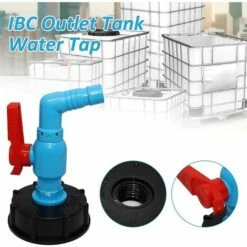AOUGO Raccord Avec Vanne S60x6 Réservoir Adpater De Vidange Robinet Rotatif 4,92 X 2,95 X 2,83 Pouces Pour IBC Réservoir -Recuperation de pluie Magasin 60281885 3