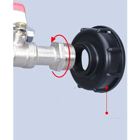 RHAFAYRE Robinet Cuve 1000L Recuperateur Eau De Pluie, Adaptateur Réservoir D'eau IBC 1/2' Double Pluie,Robinet En Matériau Alliage Fabriqué PP Filetage Gros 60 Mm 7 RHAFAYRE Robinet Cuve 1000L Recuperateur Eau De Pluie, Adaptateur Réservoir D'eau IBC 1/2' Double Pluie,Robinet En Matériau Alliage Fabriqué PP Filetage Gros 60 Mm – Image 5