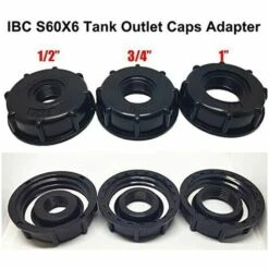 TOPHOMER Raccord PVC S60x6 Taraud¨¦ 60 Mm 1"1/2" 3/4" Bouchon Femelle, Plastique IBC Eau R¨¦servoir Couvercle Adaptateur Pour Cube IBC 1000 Litres (1/2'') -Recuperation de pluie Magasin 60935501 4