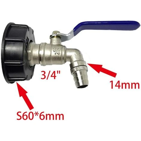TOPHOMER S60X6 Adaptateur Robinet De R¨¦servoir IBC Pi¨¨ces Raccord Vanne Rempla Peut ¨ºtre Utilis¨¦ Comme Contacteur Rapide, Adapt¨¦ ¨¤ La Vanne IBC 6 TOPHOMER S60X6 Adaptateur Robinet De R¨¦servoir IBC Pi¨¨ces Raccord Vanne Rempla Peut ¨ºtre Utilis¨¦ Comme Contacteur Rapide, Adapt¨¦ ¨¤ La Vanne IBC – Image 4