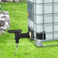 ABCRITAL Raccord Cuve Eau De Pluie Adaptateur Ibc Avec Robinet Ibc Adaptateur De Cuve Adaptateur Ibc De Réservoir En Plastique Adaptateur De Robinet Ibc Pour Réservoir De Stockage D'Eau De Pluie Noir 25,4 Mm -Recuperation de pluie Magasin 61174601 5