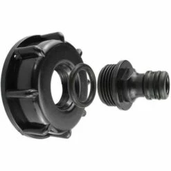 ABCRITAL Adaptateur De Réservoir Ibc En Plastique S60X6 - Bouchon Fileté Grossier Vers 1,27 Cm - Adaptateur De Robinet Pour Vanne De Tonne Ibc -Recuperation de pluie Magasin 61174627 2