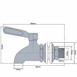 LTS FAFA Robinet De Rechange Pour Distributeur De Boissons, Robinet En Acier Inoxydable Feuille De Chêne Poli, Robinet De Rechange Pour Distributeur -Recuperation de pluie Magasin 61251257 5