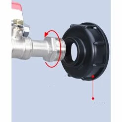 FOZIY Robinet Cuve 1000L Recuperateur Eau De Pluie, Adaptateur Réservoir D'eau IBC 1/2' Double Pluie,Robinet En Matériau Alliage Fabriqué PP Filetage Gros 60 Mm，monobloc, Alliage,Fonepro -Recuperation de pluie Magasin 62012065 5