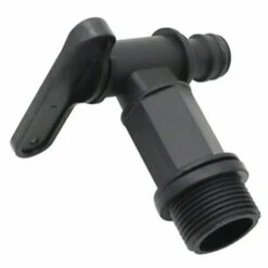 FOZIY Robinet Cuve Plastique,Adaptateur De Boîte De Rangement D'eau IBC,Adaptateur Robinet Tuyau Arrosage,pour Recuperateur Eau De Pluie, Réservoir De Carburant (Plastique)，une Pièce, Noir,Fonepro