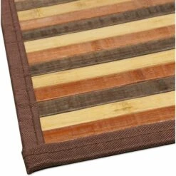 EMMEVI Tapis En Bois De Bambou Cuisine Salle De Bain Chambre Anti-dérapant Petit Déjeuner Napperon Rouge - 50x135 Cm -Recuperation de pluie Magasin 63646394 2