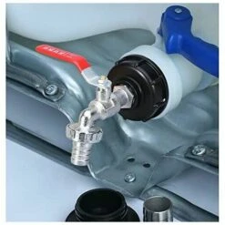 SINCèREETALI Adaptateur De Réservoir De Robinet IBC Double Pluie 1/2' Filetage Grossier En Alliage PP, Fabrication De Robinets -Recuperation de pluie Magasin 63816064 3