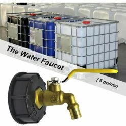 SINCèREETALI Pour IBC Adaptateur De Cuve Robinet Sortie Raccord Vanne Robinet Raccords De Tuyau D'arrosag Convient Aux Réservoirs De Stockage Pour IBC De 600/1000 L Avec Sortie D'eau De 3/4 Pouce. -Recuperation de pluie Magasin 63819113 3