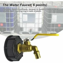 SINCèREETALI Pour IBC Adaptateur De Cuve Robinet Sortie Raccord Vanne Robinet Raccords De Tuyau D'arrosag Convient Aux Réservoirs De Stockage Pour IBC De 600/1000 L Avec Sortie D'eau De 3/4 Pouce. -Recuperation de pluie Magasin 63819113 4