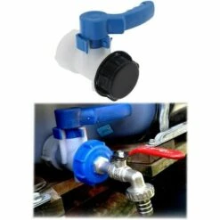 SINCèREETALI Vanne Papillon De Rechange Pour Cuve IBC Jusqu'à 1000 L Ou Citerne, Avec Adaptateur Pour Bride DN50 (75 Mm, Polypropylène) -Recuperation de pluie Magasin 63821955 4