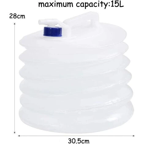 HKLFFJA Bidon Pliable Avec Réservoir D'eau Pliable Pour Le Camping, L'escalade, La Survie, 15 L 4 HKLFFJA Bidon Pliable Avec Réservoir D'eau Pliable Pour Le Camping, L'escalade, La Survie, 15 L – Image 2