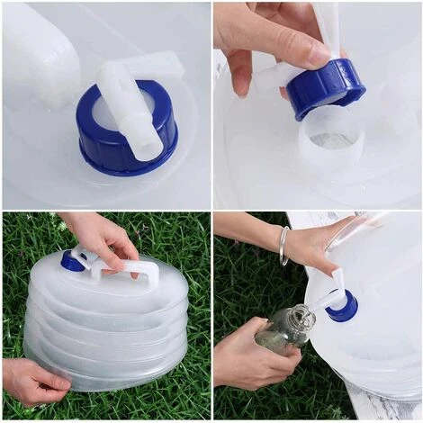 HKLFFJA Bidon Pliable Avec Réservoir D'eau Pliable Pour Le Camping, L'escalade, La Survie, 15 L 5 HKLFFJA Bidon Pliable Avec Réservoir D'eau Pliable Pour Le Camping, L'escalade, La Survie, 15 L – Image 3