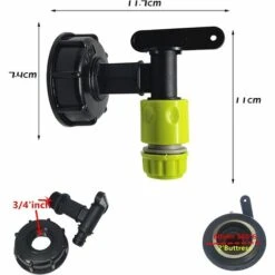 AOUGO Robinet Cuve 1000l Plastique Avce Raccord Tuyau D'arrosage, Adaptateur De Robinet De Réservoir IBC, Connecteur à Filetage 3/4 Pouces Pour Recuperateur Eau De Pluie, Réservoir De Carburant (A) 9 AOUGO Robinet Cuve 1000l Plastique Avce Raccord Tuyau D'arrosage, Adaptateur De Robinet De Réservoir IBC, Connecteur à Filetage 3/4 Pouces Pour Recuperateur Eau De Pluie, Réservoir De Carburant (A) -Recuperation de pluie Magasin 63966835 3