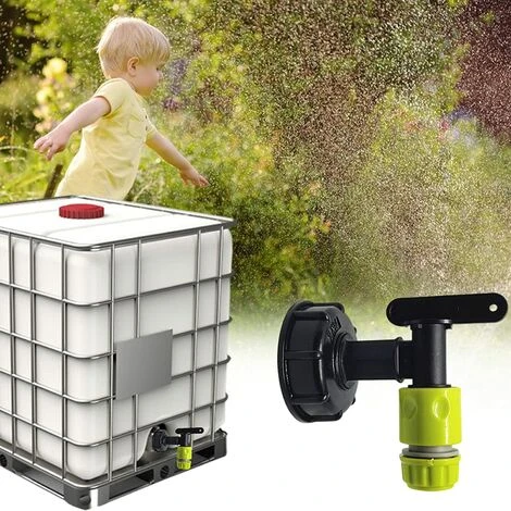 AOUGO Robinet Cuve 1000l Plastique Avce Raccord Tuyau D'arrosage, Adaptateur De Robinet De Réservoir IBC, Connecteur à Filetage 3/4 Pouces Pour Recuperateur Eau De Pluie, Réservoir De Carburant (A) 6 AOUGO Robinet Cuve 1000l Plastique Avce Raccord Tuyau D'arrosage, Adaptateur De Robinet De Réservoir IBC, Connecteur à Filetage 3/4 Pouces Pour Recuperateur Eau De Pluie, Réservoir De Carburant (A) – Image 4