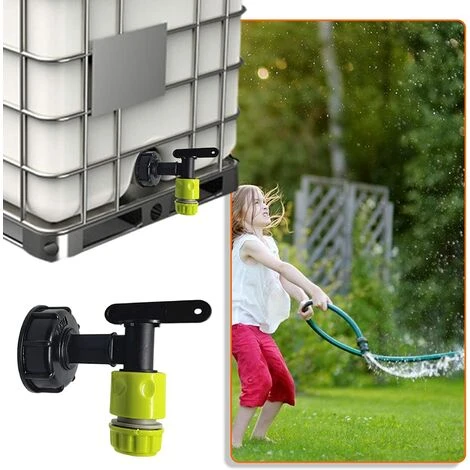 AOUGO Robinet Cuve 1000l Plastique Avce Raccord Tuyau D'arrosage, Adaptateur De Robinet De Réservoir IBC, Connecteur à Filetage 3/4 Pouces Pour Recuperateur Eau De Pluie, Réservoir De Carburant (A) 7 AOUGO Robinet Cuve 1000l Plastique Avce Raccord Tuyau D'arrosage, Adaptateur De Robinet De Réservoir IBC, Connecteur à Filetage 3/4 Pouces Pour Recuperateur Eau De Pluie, Réservoir De Carburant (A) – Image 5