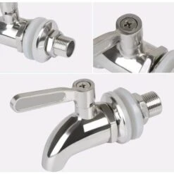 EINEMGELD Robinet De Tonneau,Distributeur De Boissons,Robinet Pour Tonneau De Bière, Robinet Pour Vin - En Acier Inoxydable Et Taille De 12mm -Recuperation de pluie Magasin 64118823 5
