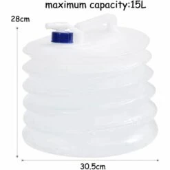 MEZHENG Bidon Pliable Avec Réservoir D'eau Pliable Pour Le Camping, L'escalade, La Survie, 15 L -Recuperation de pluie Magasin 64119621 2