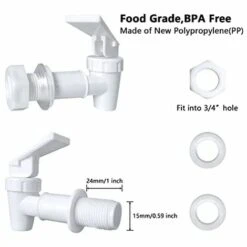 WAVE Plastique Robinet,Robinet De Tonneau,Distributeur De Boissons,pour Homebrew Barrel Fermenter Vin Bière Distributeur De Jus De Boisson Spigot(6 Pieces) -Recuperation de pluie Magasin 64221069 2