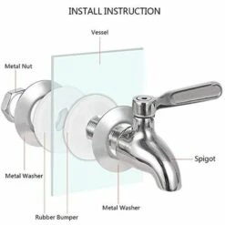 WAVE Remplacement De Robinet De Distributeur De Boissons,Robinet De Tonneau Du Vin Et De La Bière Ou De Boisson En Acier Inoxydable, Inusable,16mm Robinet De Rechange Pour Distributeur -Recuperation de pluie Magasin 64221176 4