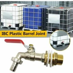 SINCèREETALI Robinet Cuve 1000L,Robinet Recuperateur Eau De Pluie Adaptateur De Cuve 1/2" (13 Mm) Robinet,Adaptateur De Réservoir De Vidange IBC Pour Robinet,Robinet En Laiton Pour IBC (1PCS) -Recuperation de pluie Magasin 64242808 3