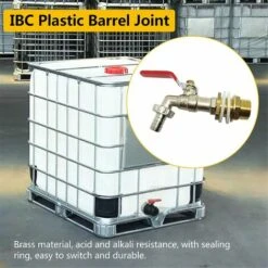 SINCèREETALI Robinet Cuve 1000L,Robinet Recuperateur Eau De Pluie Adaptateur De Cuve 1/2" (13 Mm) Robinet,Adaptateur De Réservoir De Vidange IBC Pour Robinet,Robinet En Laiton Pour IBC (1PCS) -Recuperation de pluie Magasin 64242808 4