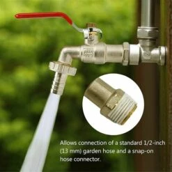 SINCèREETALI Robinet Cuve 1000L,Robinet Recuperateur Eau De Pluie Adaptateur De Cuve 1/2" (13 Mm) Robinet,Adaptateur De Réservoir De Vidange IBC Pour Robinet,Robinet En Laiton Pour IBC (1PCS) -Recuperation de pluie Magasin 64242808 5