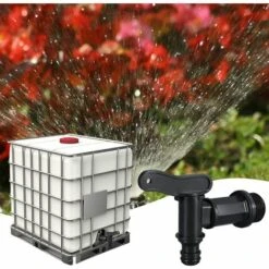 MERéTéET Robinet Cuve 1000l Plastique 3/4'' Pour Recuperateur Eau De Pluie, Adaptateur De Boîte De Rangement D'eau IBC (Joints En Plastique) 1 Pièce，KoleZy -Recuperation de pluie Magasin 64707172 5