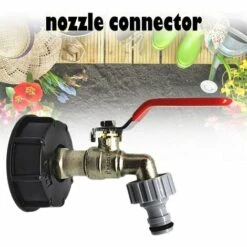 Devenirriche Robinet Cuve 1000L S60X6 IBC Raccord Robinet Avec Raccord De Tuyau 1/2" , Adaptateur De Réservoir De Vidange, Pour Robinet De Jardin, Pour D'adaptateur De Cuve (1 Pièce) -Recuperation de pluie Magasin 64756107 4