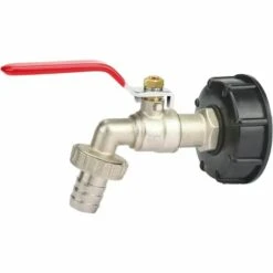 Devenirriche Robinet Extérieur En Laiton, Robinet Adaptateur De Réservoir D'Eau De 1/2 Pouce, Robinet Récupérateur D’Eau De Pluie, Matériel D’Arrosage Pour Jardin, Résistant à La Rouille Et Au Gel