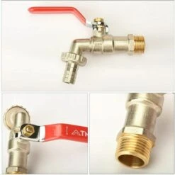 Devenirriche Robinet Extérieur En Laiton, Robinet Adaptateur De Réservoir D'Eau De 1/2 Pouce, Robinet Récupérateur D’Eau De Pluie, Matériel D’Arrosage Pour Jardin, Résistant à La Rouille Et Au Gel 10 Devenirriche Robinet Extérieur En Laiton, Robinet Adaptateur De Réservoir D'Eau De 1/2 Pouce, Robinet Récupérateur D’Eau De Pluie, Matériel D’Arrosage Pour Jardin, Résistant à La Rouille Et Au Gel -Recuperation de pluie Magasin 64756170 4