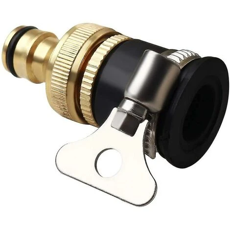 BAICCCF Robinet De Cuve De Récupération D'eau Connecteur De Robinet Rond, Connecteurs De Tuyau En Laiton De Diamètre Adaptateur Universel De Robinet De Tuyau D'arrosage, Or + Noir 5 BAICCCF Robinet De Cuve De Récupération D'eau Connecteur De Robinet Rond, Connecteurs De Tuyau En Laiton De Diamètre Adaptateur Universel De Robinet De Tuyau D'arrosage, Or + Noir – Image 3