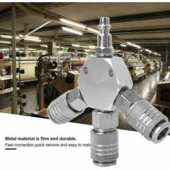BAICCCF Robinet De Cuve De Récupération D'eau Connecteur Pneumatique, Adaptateur De Connecteur Rapide à 3 Voies Pour Connecteur D'air Rapide Pour Tuyau D'air Avec 1/4 & #39; & #39; Filetage F-npt -Recuperation de pluie Magasin 64771374 4