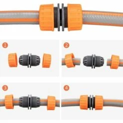 BAICCCF Robinet De Cuve De Récupération D'eau Kit De Réparation De Tuyau D'arrosage - 10 Pièces à Connecter 19 Mm (3/4 Pouce), Pour Une Connexion Facile Et Rapide Ou Un Tuyau De Réparation Sans Outils -Recuperation de pluie Magasin 64771382 5