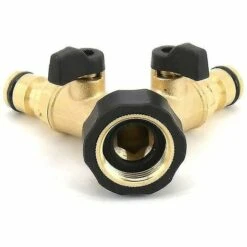 BAICCCF Robinet De Cuve De Récupération D'eau Connecteur En Y Pour Tuyau D'arrivée D'eau (2 Voies Pour Tuyau D'arrivée, Laiton 26,9 Mm (3/4"), Collecteur En Y -Recuperation de pluie Magasin 64771385 3