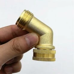 BAICCCF Robinet De Cuve De Récupération D'eau 3/4" Connecteur En Laiton à Filetage Femelle/mâle, Raccord De Tube De Tuyau D'arrosage à Angle De 130 Degrés, Accessoires D'adaptateur De Réservoir D'eau -Recuperation de pluie Magasin 64771387 4