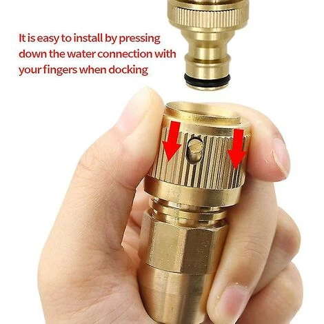 BAICCCF Robinet De Cuve De Récupération D'eau Connecteur De Tuyau Extensible Adaptateur De Tuyau En Laiton 6 BAICCCF Robinet De Cuve De Récupération D'eau Connecteur De Tuyau Extensible Adaptateur De Tuyau En Laiton – Image 4