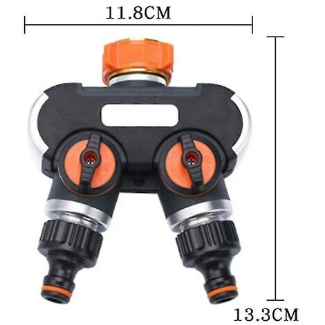 BAICCCF Robinet De Cuve De Récupération D'eau Distributeur D'arrosage à 2 Voies, Répartiteur De Tuyau D'arrosage, Connecteur De Tuyau D'arrosage, Débit D'eau Réglable, Idéal Pour Robinet Extérieur 4 BAICCCF Robinet De Cuve De Récupération D'eau Distributeur D'arrosage à 2 Voies, Répartiteur De Tuyau D'arrosage, Connecteur De Tuyau D'arrosage, Débit D'eau Réglable, Idéal Pour Robinet Extérieur – Image 2