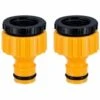 BAICCCF Robinet De Cuve De Récupération D'eau Lot De 2 Adaptateurs De Robinet Fileté En Plastique Bsp 2 En 1 Pour Tuyau De Robinet