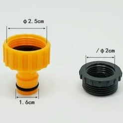 BAICCCF Robinet De Cuve De Récupération D'eau Lot De 2 Adaptateurs De Robinet Fileté En Plastique Bsp 2 En 1 Pour Tuyau De Robinet -Recuperation de pluie Magasin 64771425 3