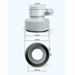 BAICCCF Robinet De Cuve De Récupération D'eau Adaptateur De Tuyau De Type B Pour Pompes, Paquet De 2, Adaptateur De Tuyau De Piscine Pour Raccords De 1,5 Pouce Et 1,25 Pouce, Gris -Recuperation de pluie Magasin 64771426 2