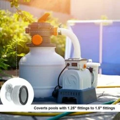 BAICCCF Robinet De Cuve De Récupération D'eau Adaptateur De Tuyau De Type B Pour Pompes, Paquet De 2, Adaptateur De Tuyau De Piscine Pour Raccords De 1,5 Pouce Et 1,25 Pouce, Gris -Recuperation de pluie Magasin 64771426 5