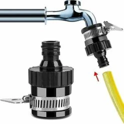 BAICCCF Robinet De Cuve De Récupération D'eau Connecteur De Robinet, Adaptateur Universel Tuyau D'arrosage Raccords De Tuyau Pour Tuyau De Lavage De Voiture Pelouse Tuyau D'arrosage Connexion Rapide -Recuperation de pluie Magasin 64771435 2