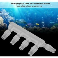 BAICCCF Robinet De Cuve De Récupération D'eau 10 Pièces Connecteurs De Tuyau D'air Transparents Pompe à Air D'aquarium Connecteur De Tuyau à Cinq Voies Pour Accessoire D'aquarium, 4.8mm -Recuperation de pluie Magasin 64771443 5