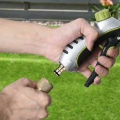 BAICCCF Autres Accessoires De Robinetterie 4 Connecteurs Rapides De Tuyau D'arrosage En Laiton, Connecteurs Rapides De Tuyau D'arrosage à Connecteur Rapide -Recuperation de pluie Magasin 64771449 4